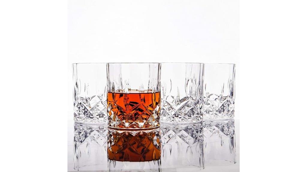 elegant crystal whiskey glasses