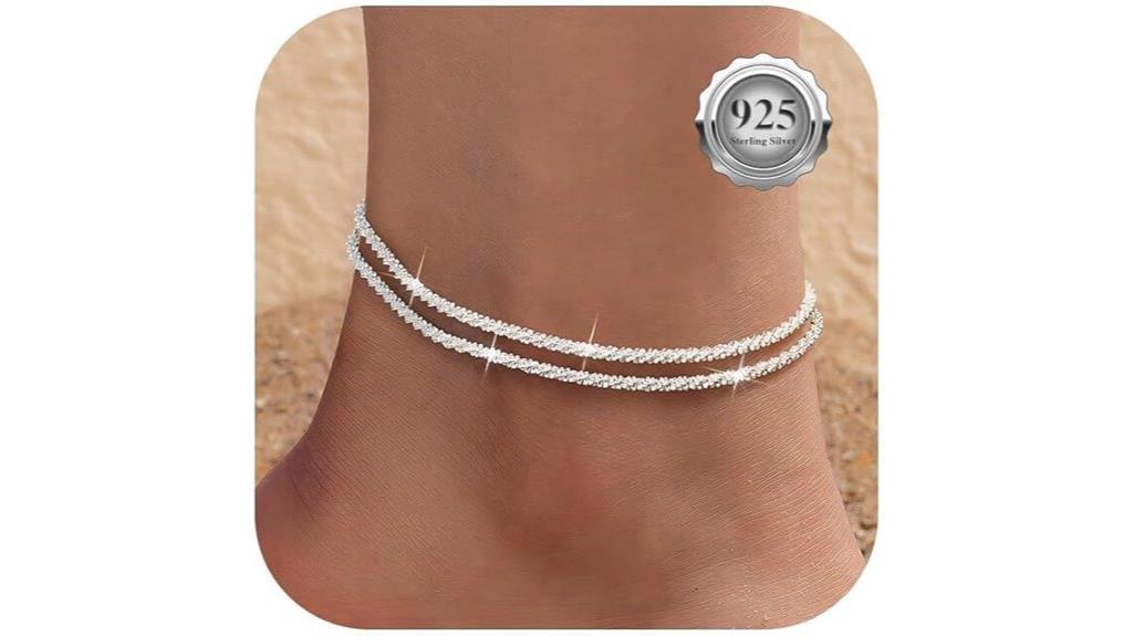 elegant gold layered anklet