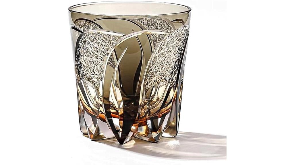 elegant hand cut crystal glass