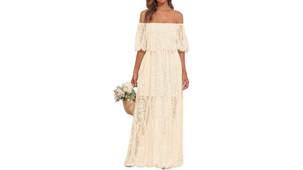 elegant lace maxi dress