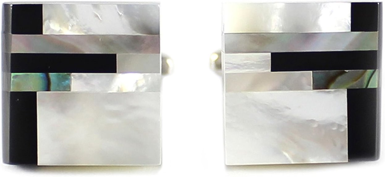 elegant onyx pearl cufflinks
