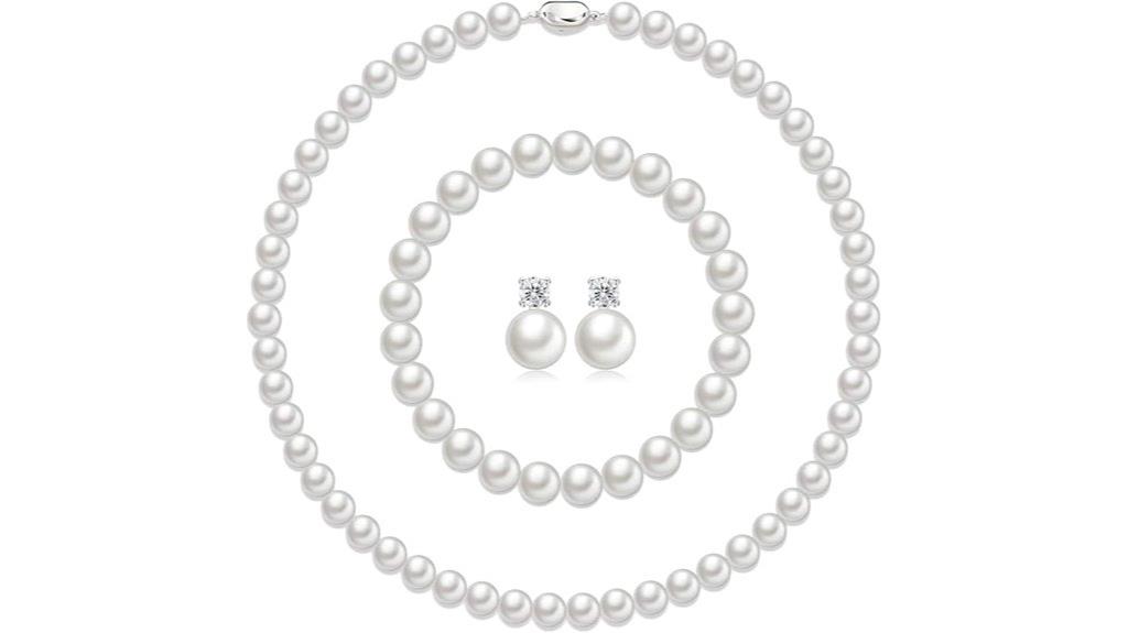 elegant pearl jewelry set