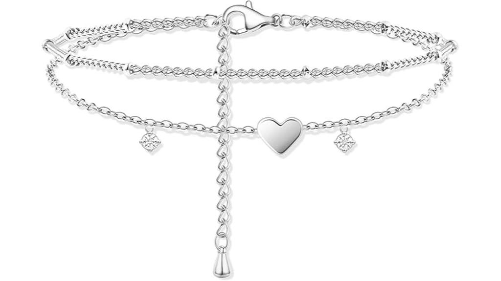elegant silver anklet bracelets