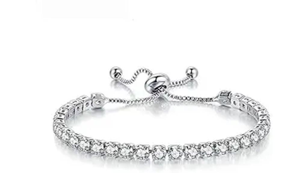 elegant silver tennis bracelet