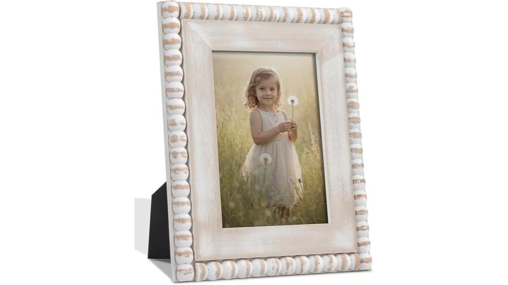 farmhouse beaded picture frame
