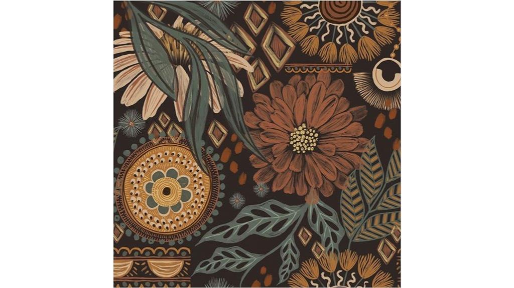 floral retro wall decor