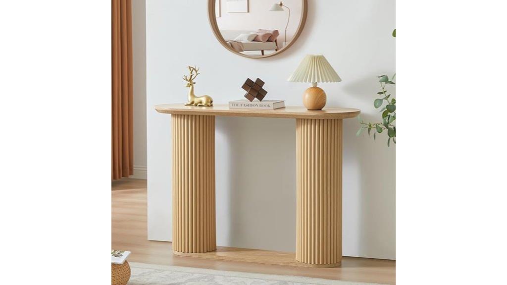 fluted console with storage