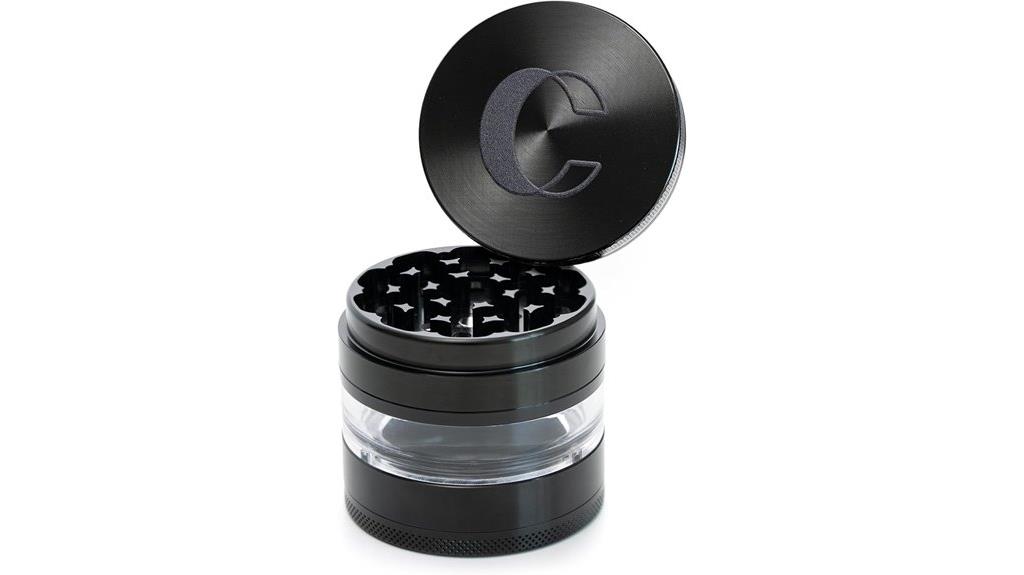 four piece herb grinder with storage