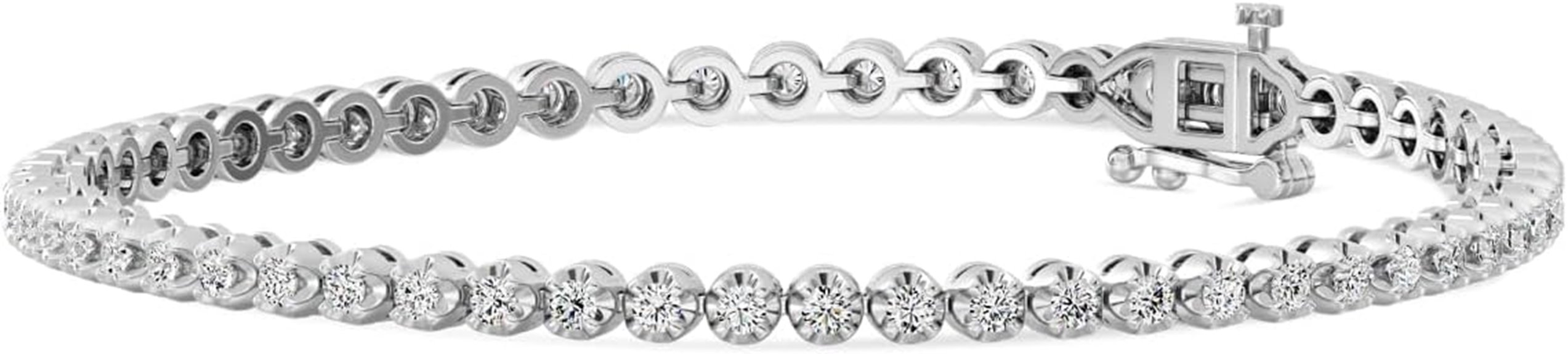 gilded diamond tennis bracelet