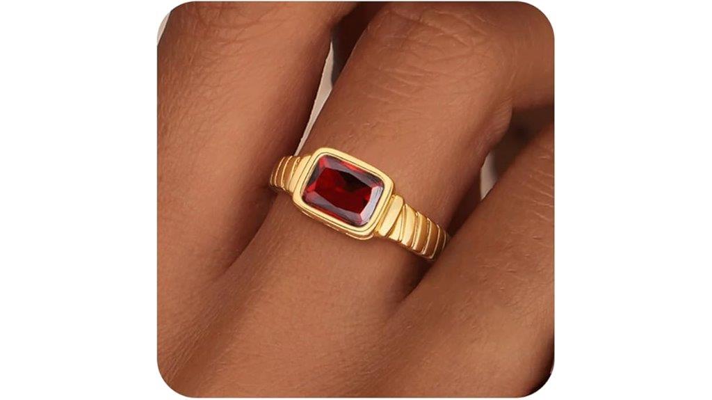gold birthstone ring