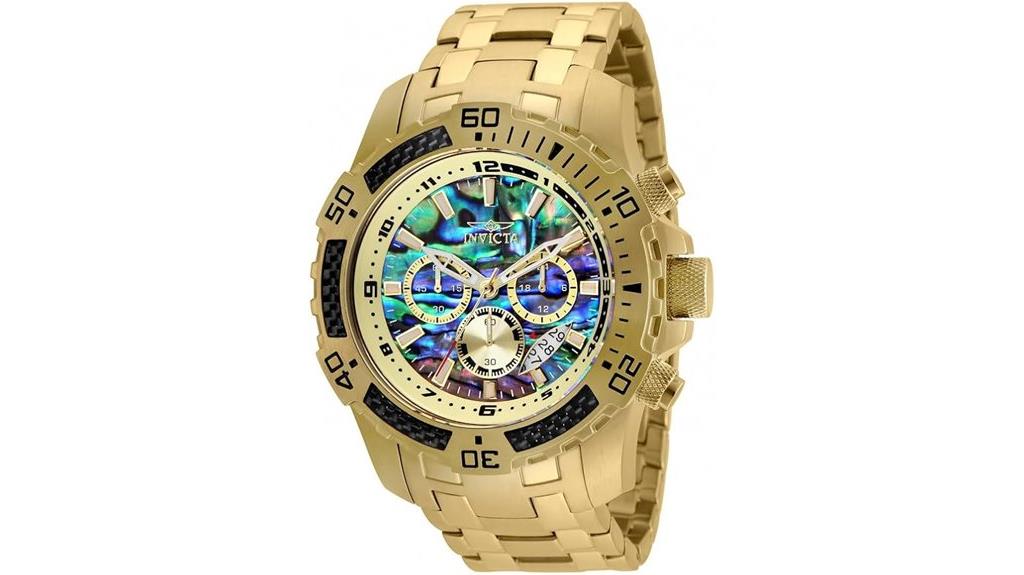 gold men s diver watch