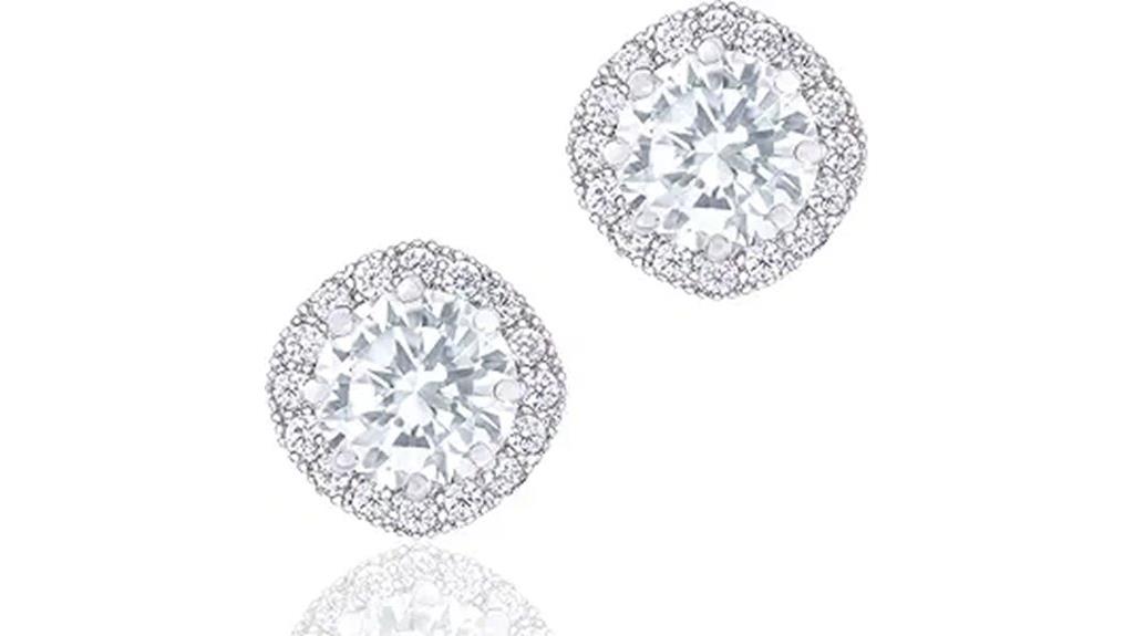gold plated cz earrings