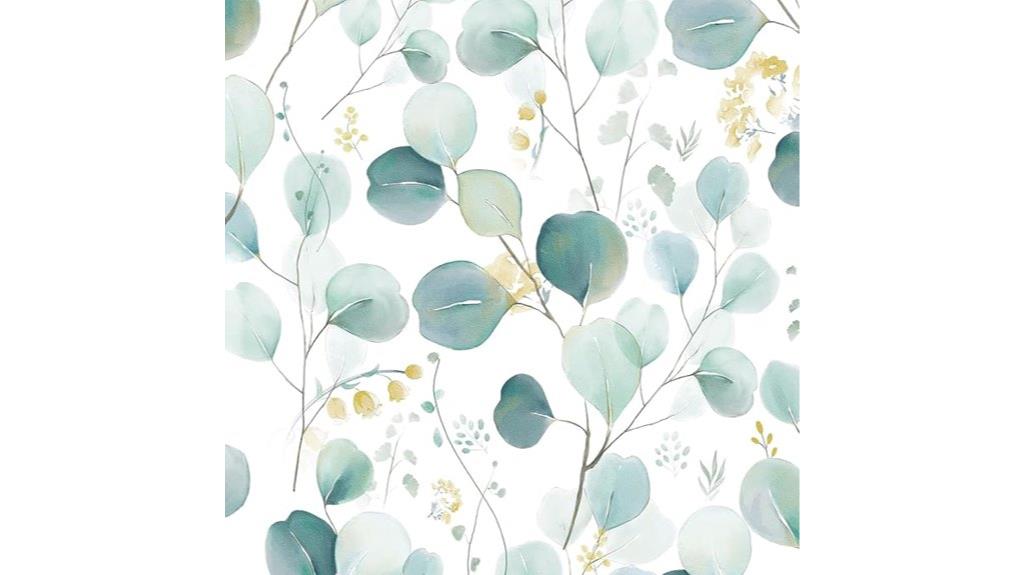 green leaf peel and stick wallpaper