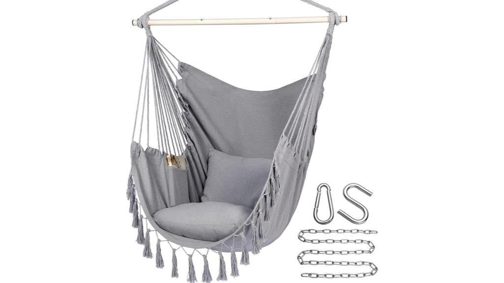 hammock swing with cushions