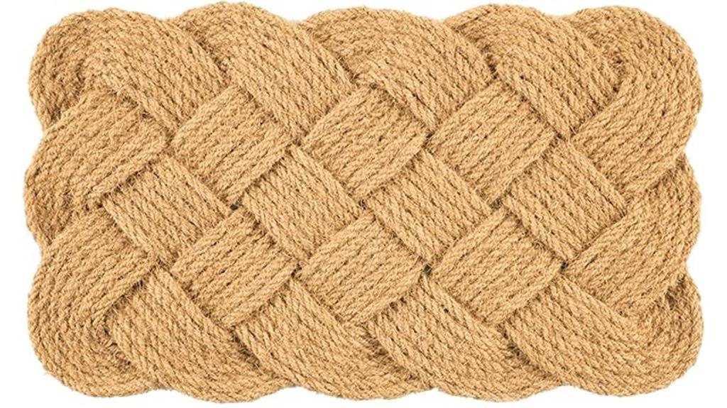 handwoven coir doormat