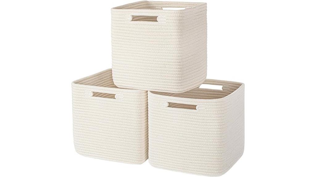 handwoven cotton storage basket