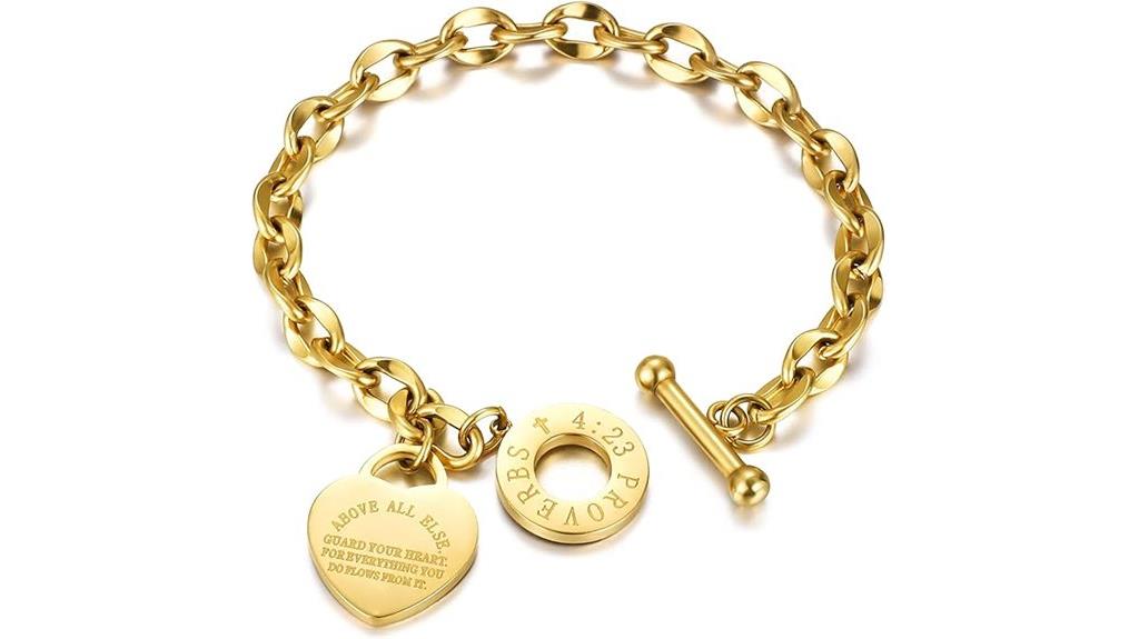 heart shaped charm bracelet