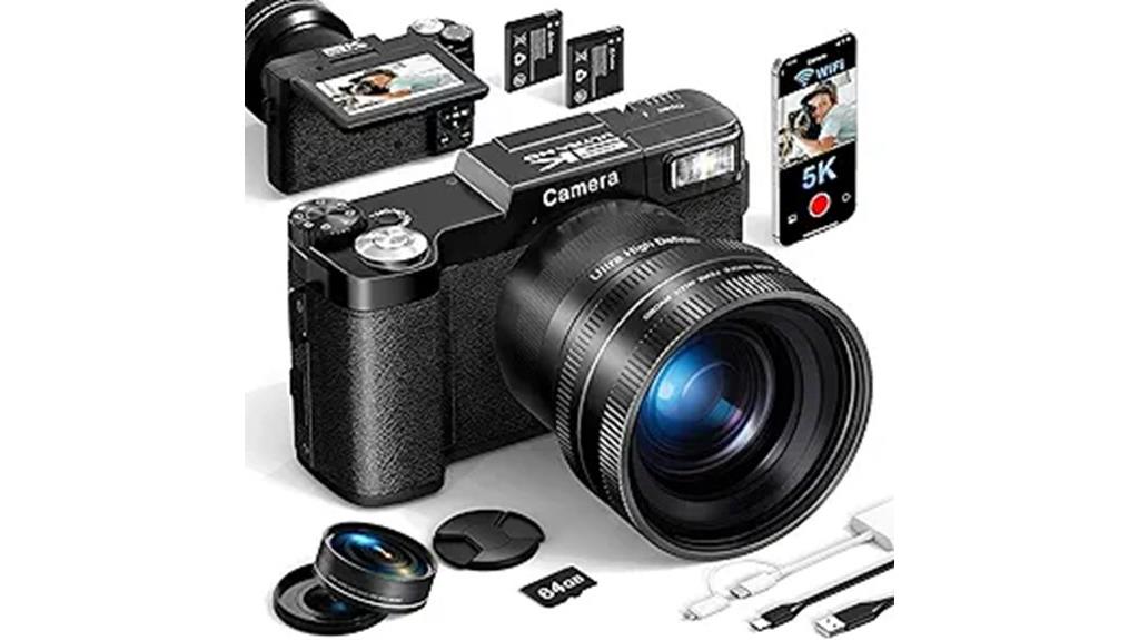 high resolution flip screen camera