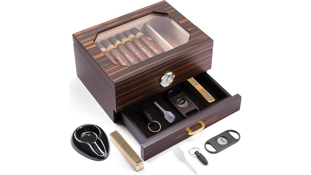 humidor with hygrometer accessories