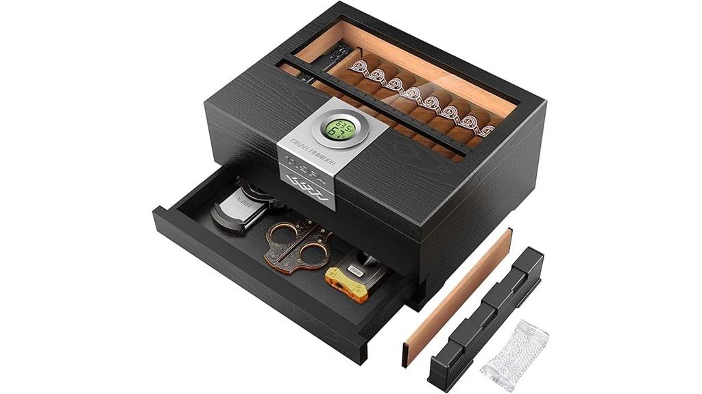 humidor with hygrometer accessories
