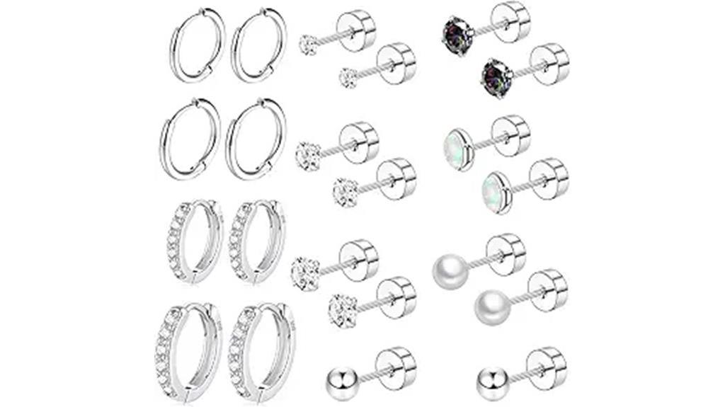 hypoallergenic steel earrings