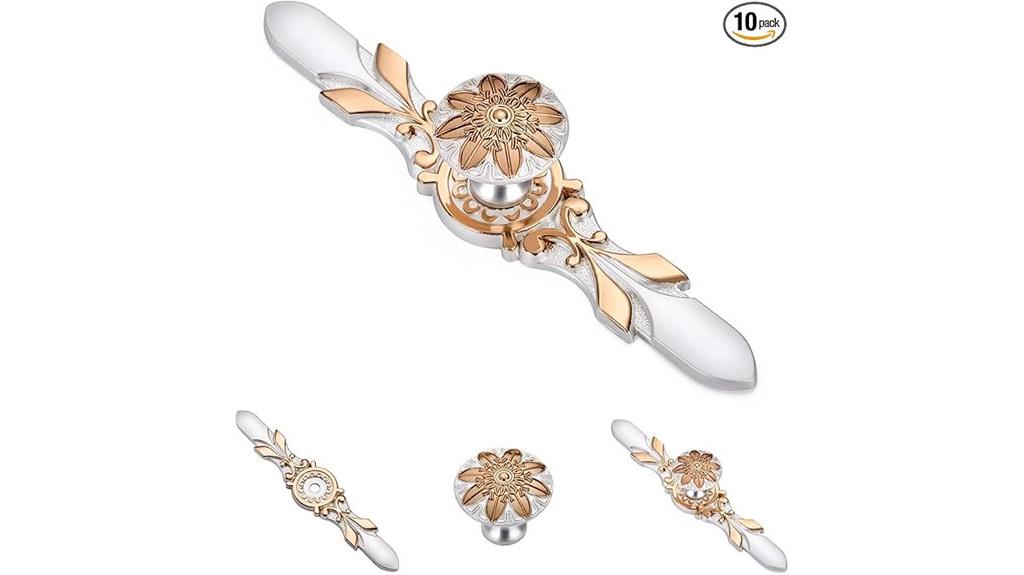 ivory white gold knobs