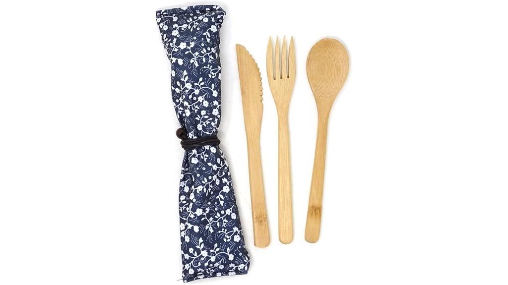 japanese bamboo flatware set
