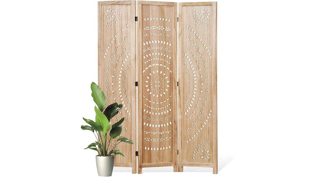 large 3 panel folding divider