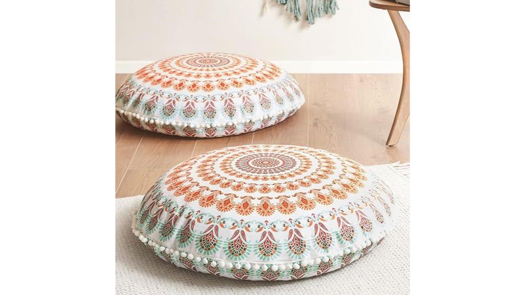 large boho meditation cushions