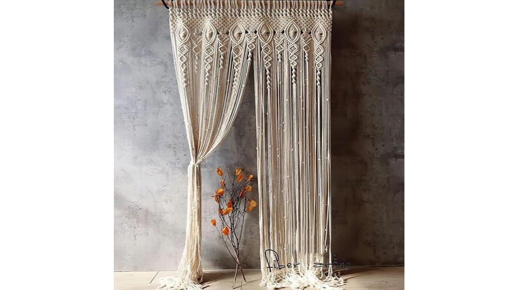 large macrame curtain wall