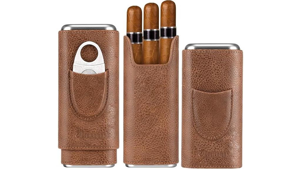 leather cigar case with cedar lining