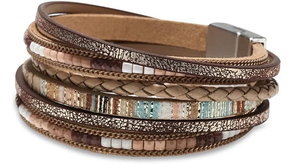 leather wrap bracelet for women