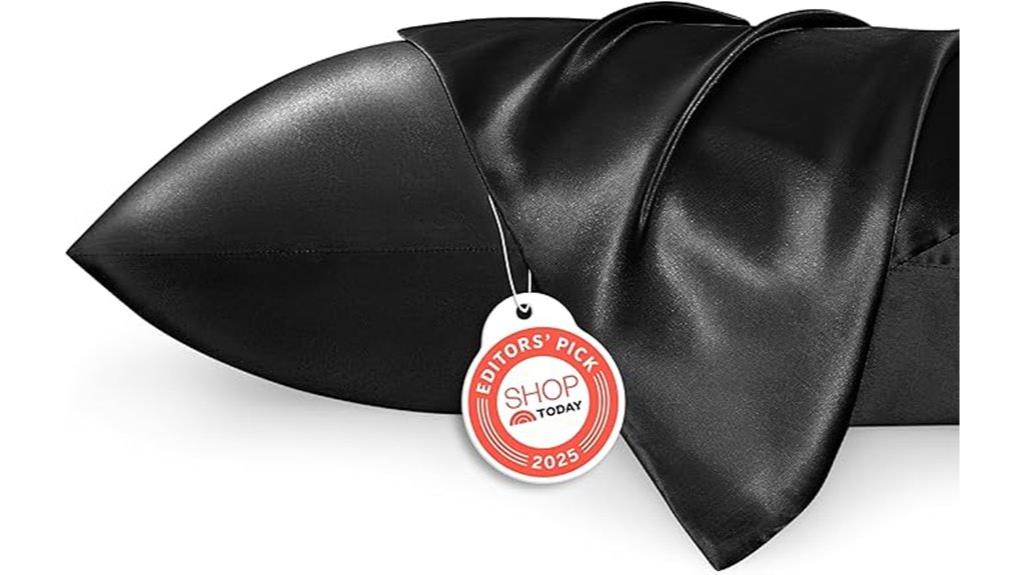 luxury black satin pillowcases