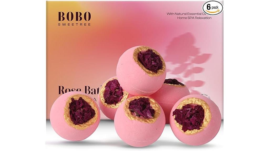 luxury floral bath bombs