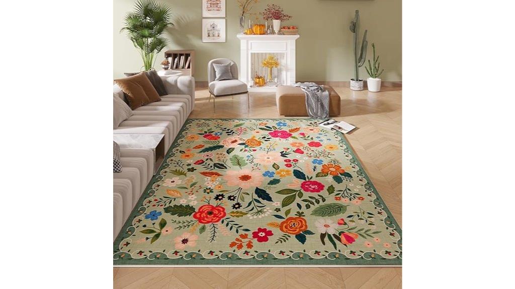machine washable boho rug