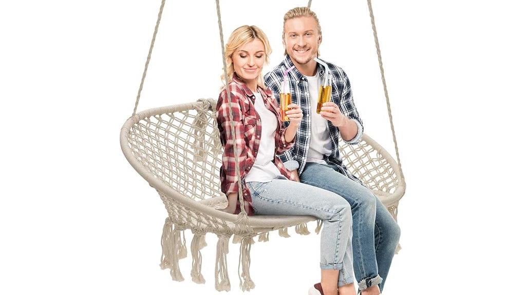 macrame hammock swing bench