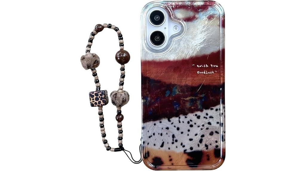 marbled resin beaded strap