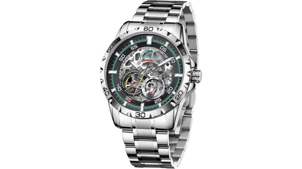 mechanical stainless steel watch