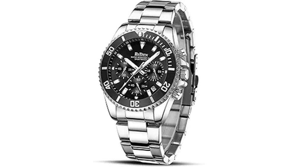 men s waterproof chronograph watch