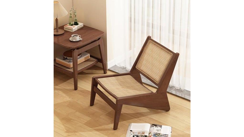 mid century rattan chair