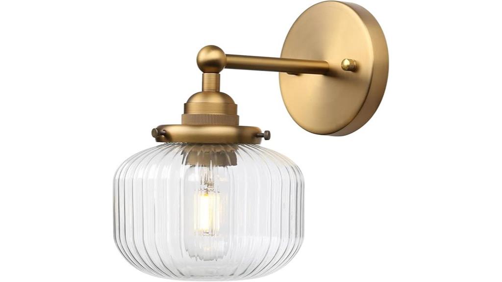 modern brass wall sconce