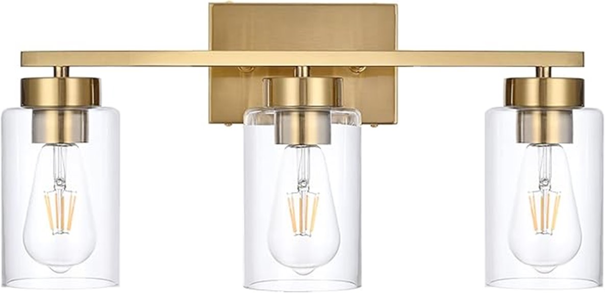 modern gold bathroom light