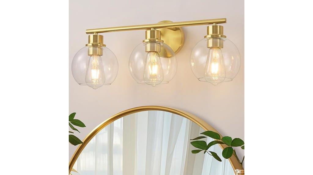 modern gold bathroom sconces