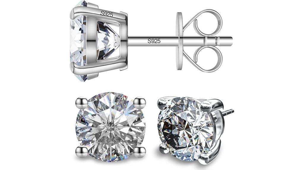 moissanite diamond unisex earrings