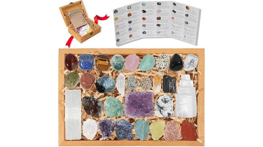 natural crystal healing set