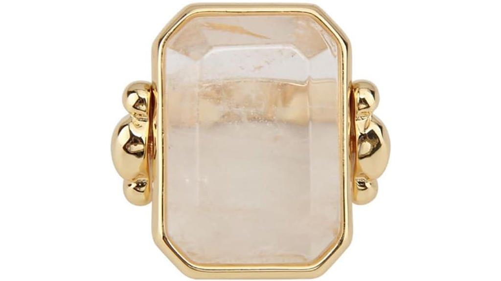 natural stone cocktail ring