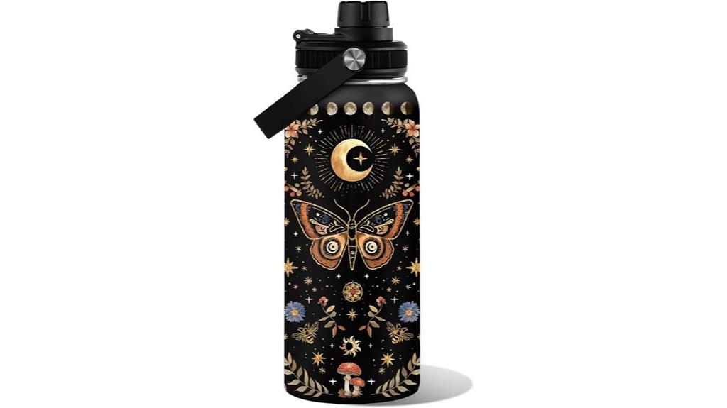 orange butterfly moon tumbler