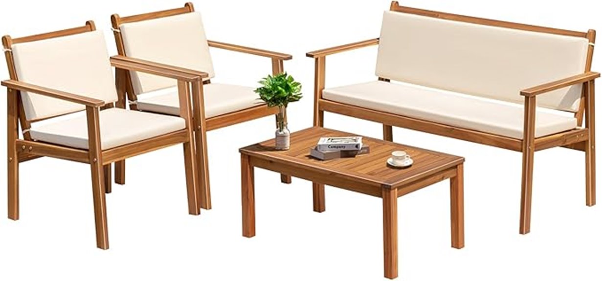 outdoor patio bistro set