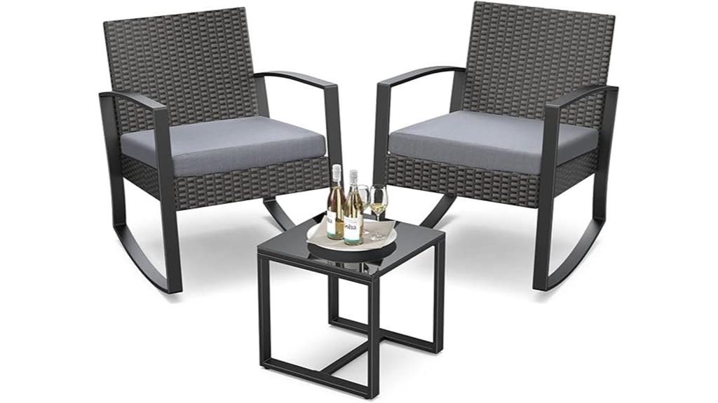 outdoor patio rocking set