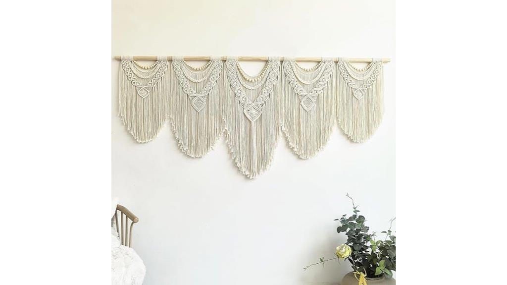 oversized macrame wall hanging